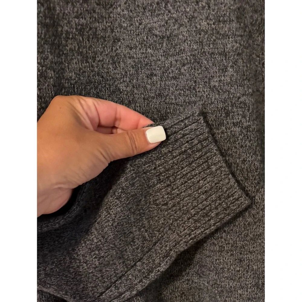 Banana Republic Sweater Wool Blend Mens XL Gray Cozy Minamilist Italian Yarn